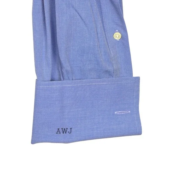 Brooks Brothers Men's Button Down Shirts 17-34 Blue Traditional Fit Cuff ‎ Lot 2